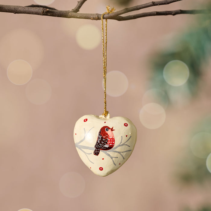 Gayan Lovebird Paper Mache Ornament 1