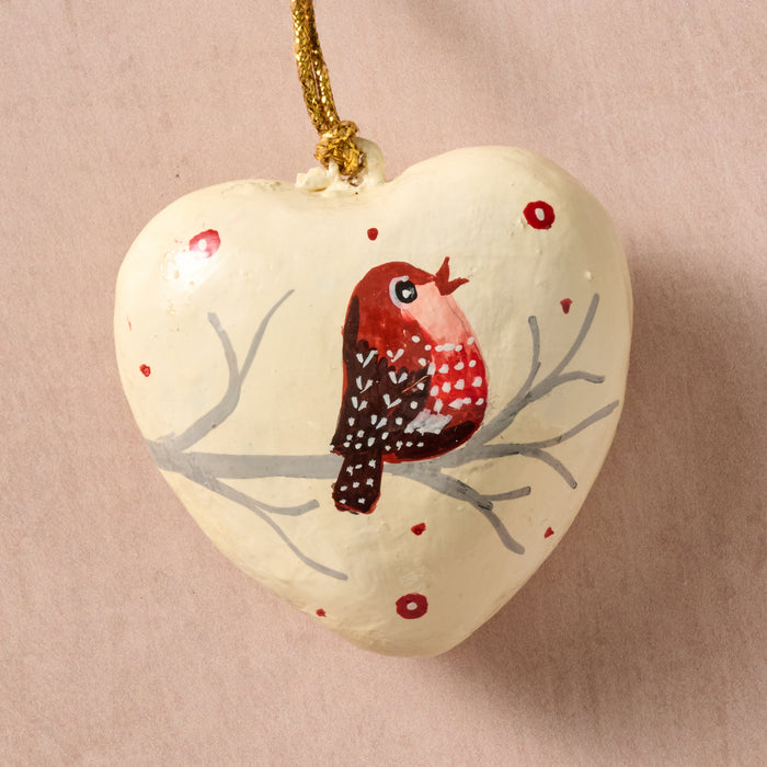 Gayan Lovebird Paper Mache Ornament 4