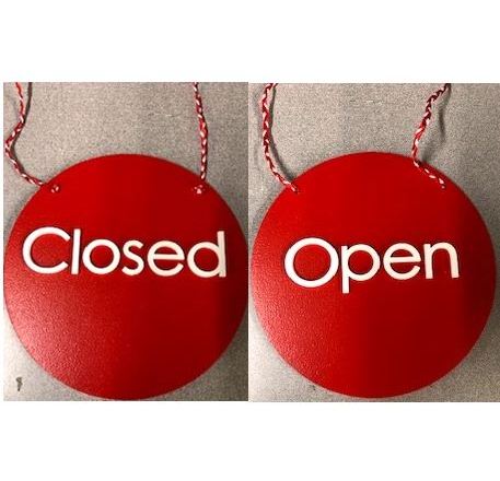 Open/Close Round Hanging Sign 1