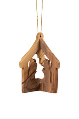 Wood Manger Ornament