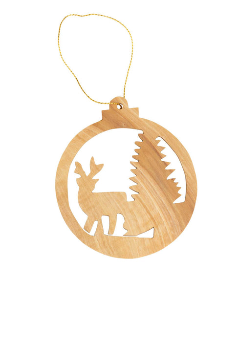 Winter Forest Wood Ornament 1