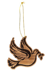 Olive Wood Dove Ornament