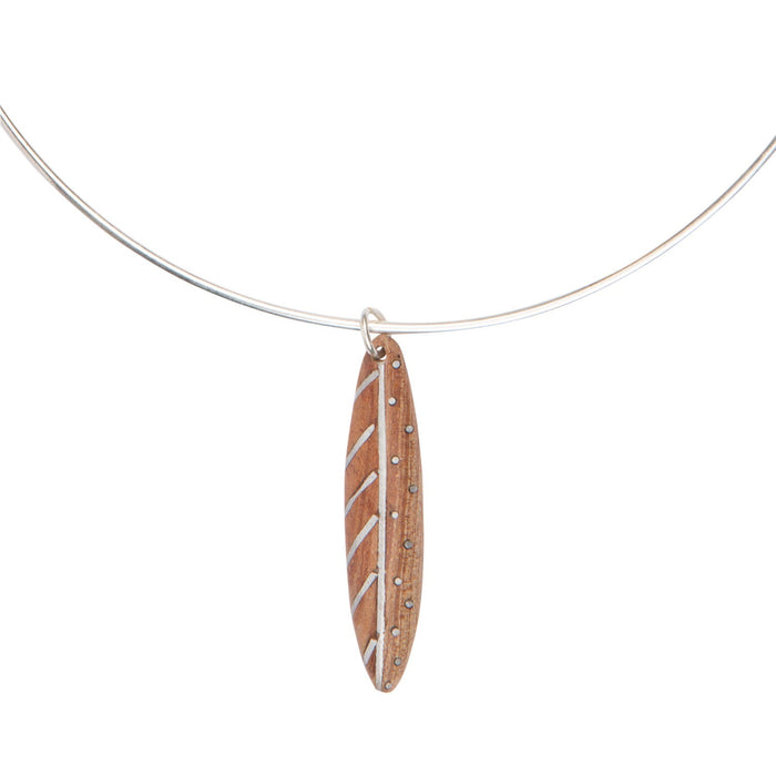 Lone Leaf Choker Necklace 2