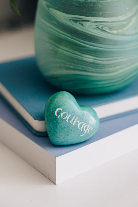 Courage Heart Paperweight 2