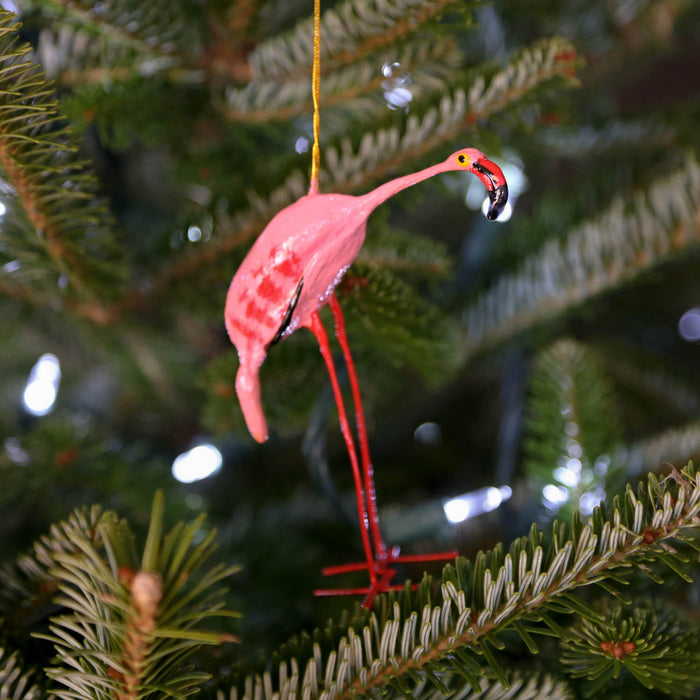 Seed Pod Flamingo Ornament 3
