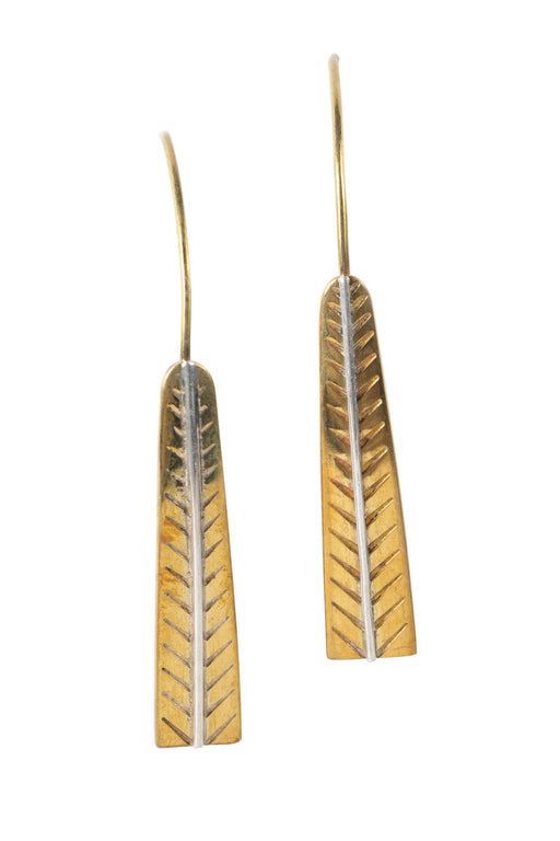 Art Deco Leaf Earrings