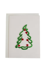 Quilled Paper Evergreen Card