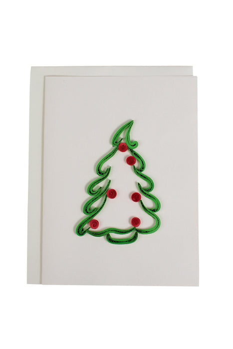 Quilled Paper Evergreen Card 1