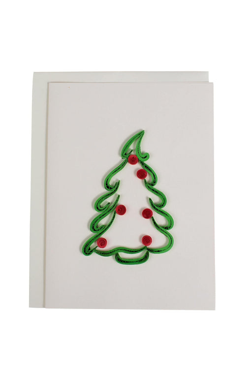 Quilled Paper Evergreen Card
