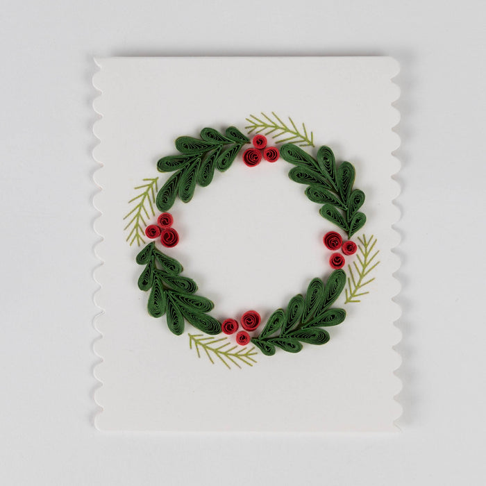 Holiday Wreath Quilled Card 4
