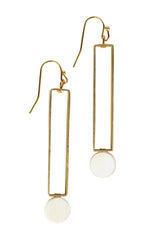 Brass Exclamation Point Earrings