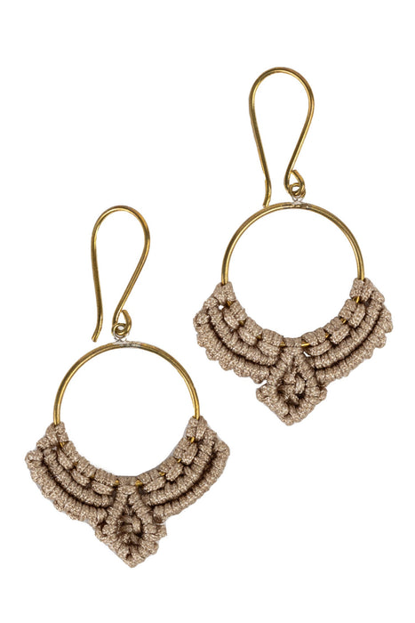 Macrame Dew Drop Earrings 1