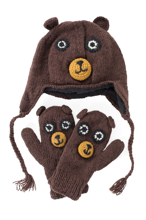Knit Wool Bear Hat 2