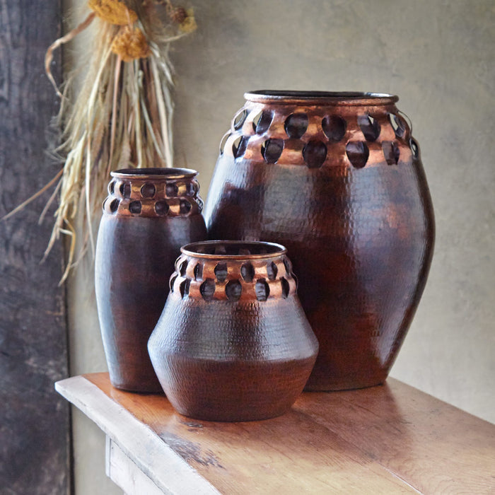 Hammered Copper Vase-lg 5