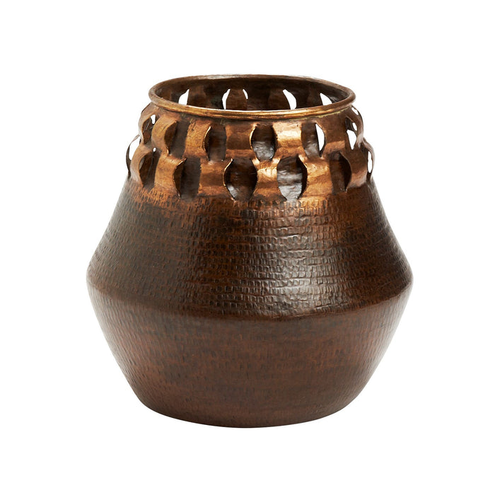 Hammered Copper Vase-md 1