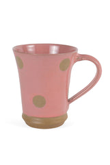 Polka Dot Stoneware Mug, Pink