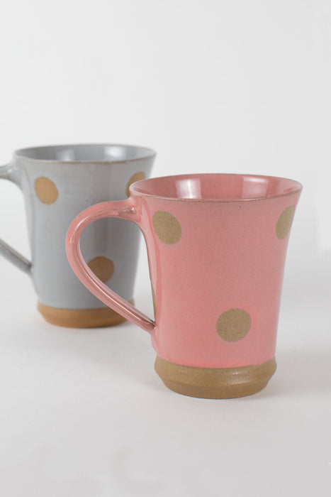 Polka Dot Stoneware Mug, Pink 3