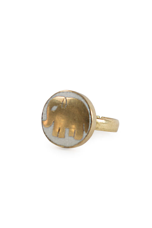 Brass Elephant Ring