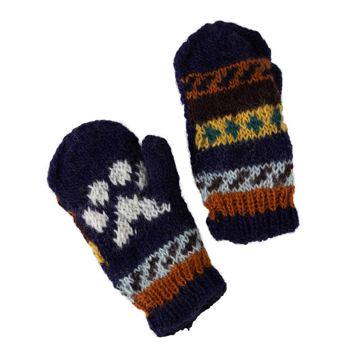 Kids Paw Print Mitts - Assorted Colors 1