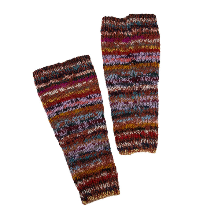 Warm Stripe Wool Legwarmers 1