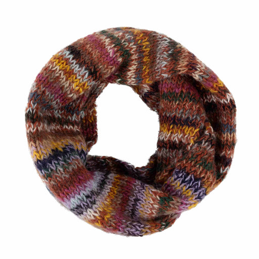 Warm Stripe Infinity Wool Scarf
