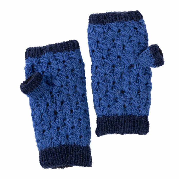 Blueberry Wool Wrist Warmers 1