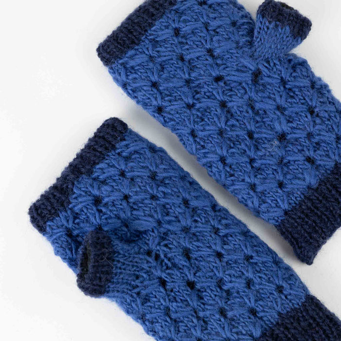 Blueberry Wool Wrist Warmers 4