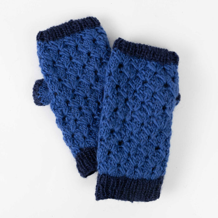 Blueberry Wool Wrist Warmers 5