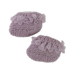 Little Fawn Knit Baby Booties - Light Purple - Default Title (5918600)