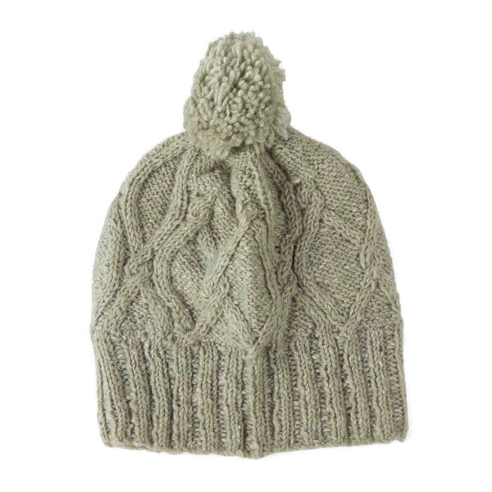 Le Ski Cable Knit Winter Hat - Sage 1