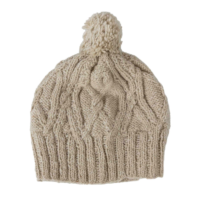 Le Ski Cable Knit Winter Hat - Taupe 1