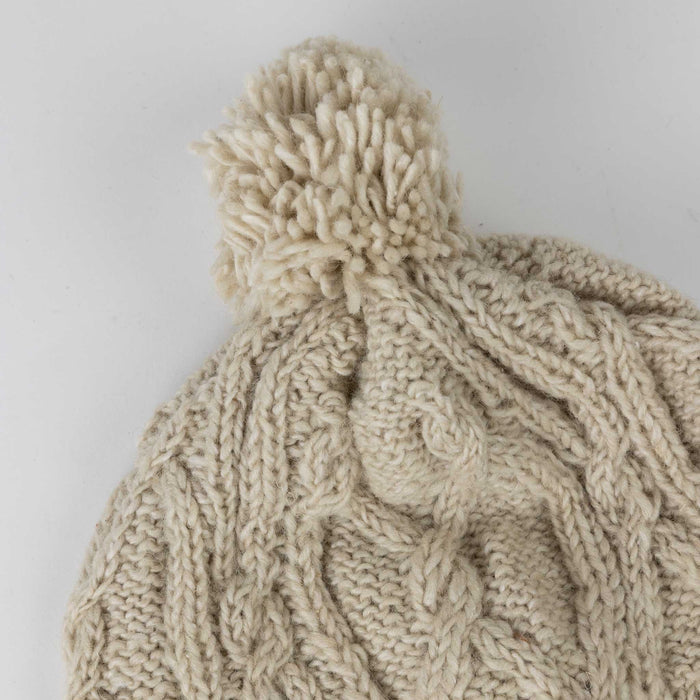 Le Ski Cable Knit Winter Hat - Taupe 6