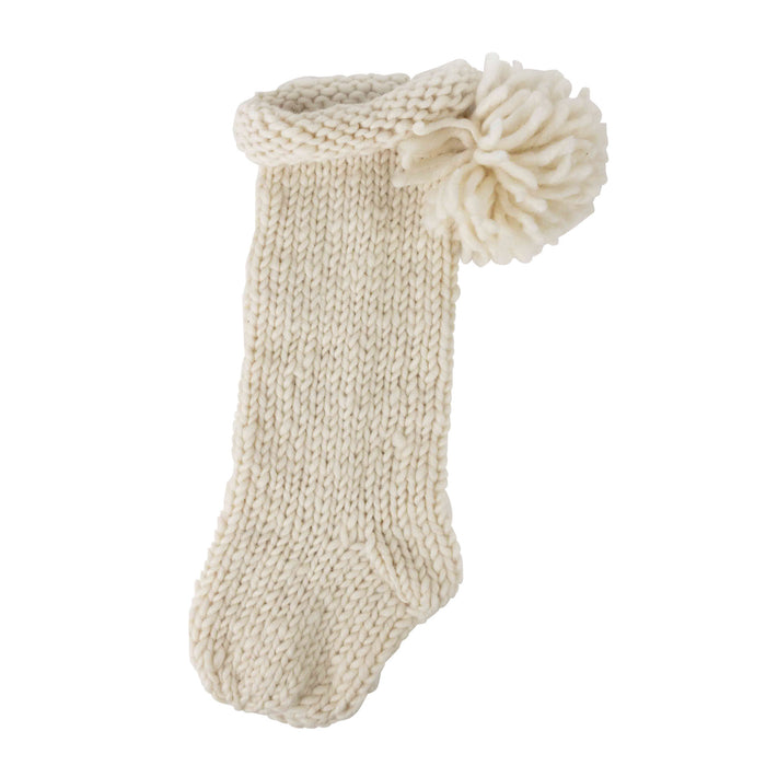 Chunky Knit Christmas Stocking - Cream 1