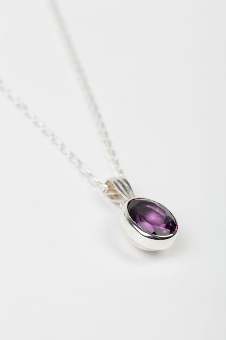 Oval Amethyst Necklace 2