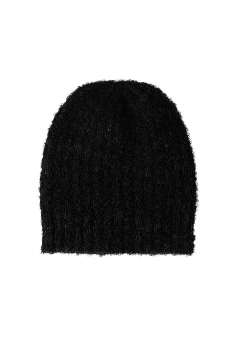 Slouchy Alpaca Wool Beanie - Black 1