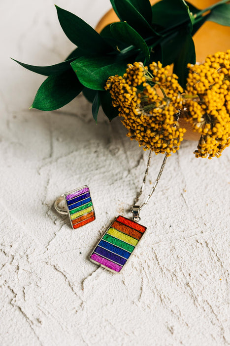 Rainbow Banner Necklace 7