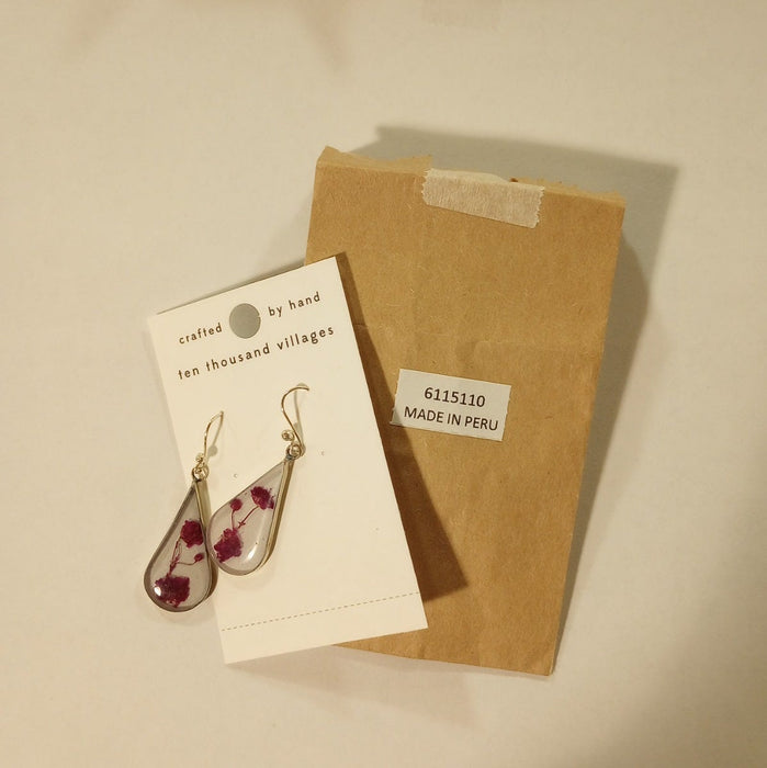 Purple Rain Flower Earrings 5