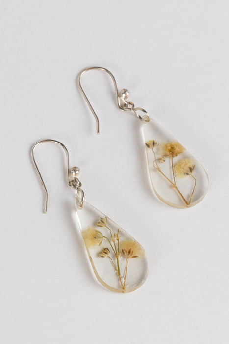 White Rain Flower Earrings 3