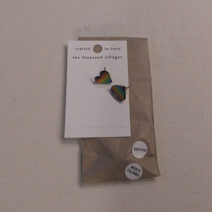 Rainbow Heart Gourd Earrings 4