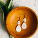 Vanilla Drop Tagua Earrings thumbnail 4