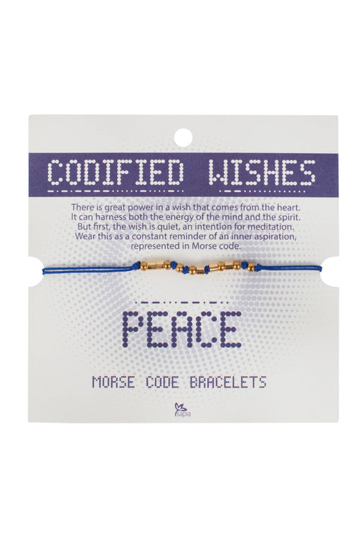 Peace Morse Code Bracelet