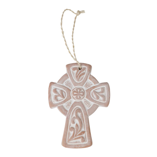 Fleurish Terracotta Celtic Cross Ornament
