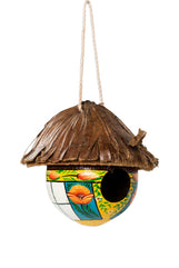 Painted Coconut Birdhouse