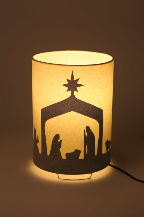 Silk Paper Nativity Lamp 2
