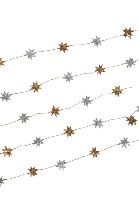 Silver and Gold Star Garland 1