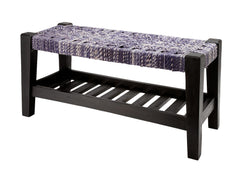 Indigo Weave Bench