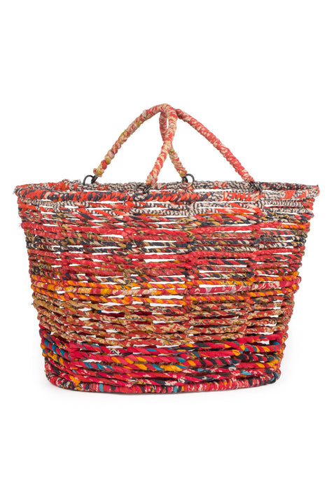 Recycled Sari Market Basket 1