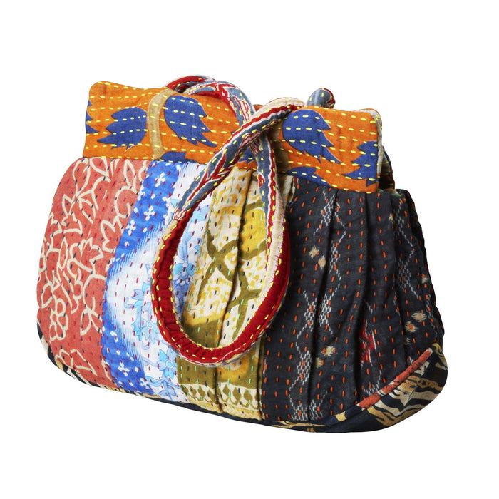 Kantha Stitch Sari Bag 1