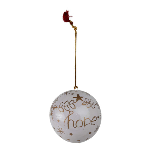 Paper Mache Hope Ornament