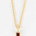 Garnet Gold Necklace thumbnail 2